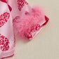 Baby Girl Silk Valentine'S Pajamas 2-Piece Button-Up Pjs Heart Feather Trim Satin Pajama Toddler Sleeper Nightgown (Pink 2T)
