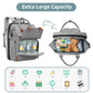 Ismgn Diaper Bag Backpack With Changing Station, Large Diaper Bag, Baby Bag, Multifunctional Diaper Bag, Gray