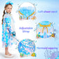 Limiroler Princess Dress Up Toys Princess Dress Up Clothes Rainbow Mermaid Cape Kit 9 Pcs Gift Set For Little Girls 3-8 Years Ol