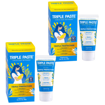 Triple Paste Diaper Rash Cream For Baby - 3 Oz Tube - Zinc Oxide Ointment Treats, Soothes And Prevents Diaper Rash - Hypoallerge