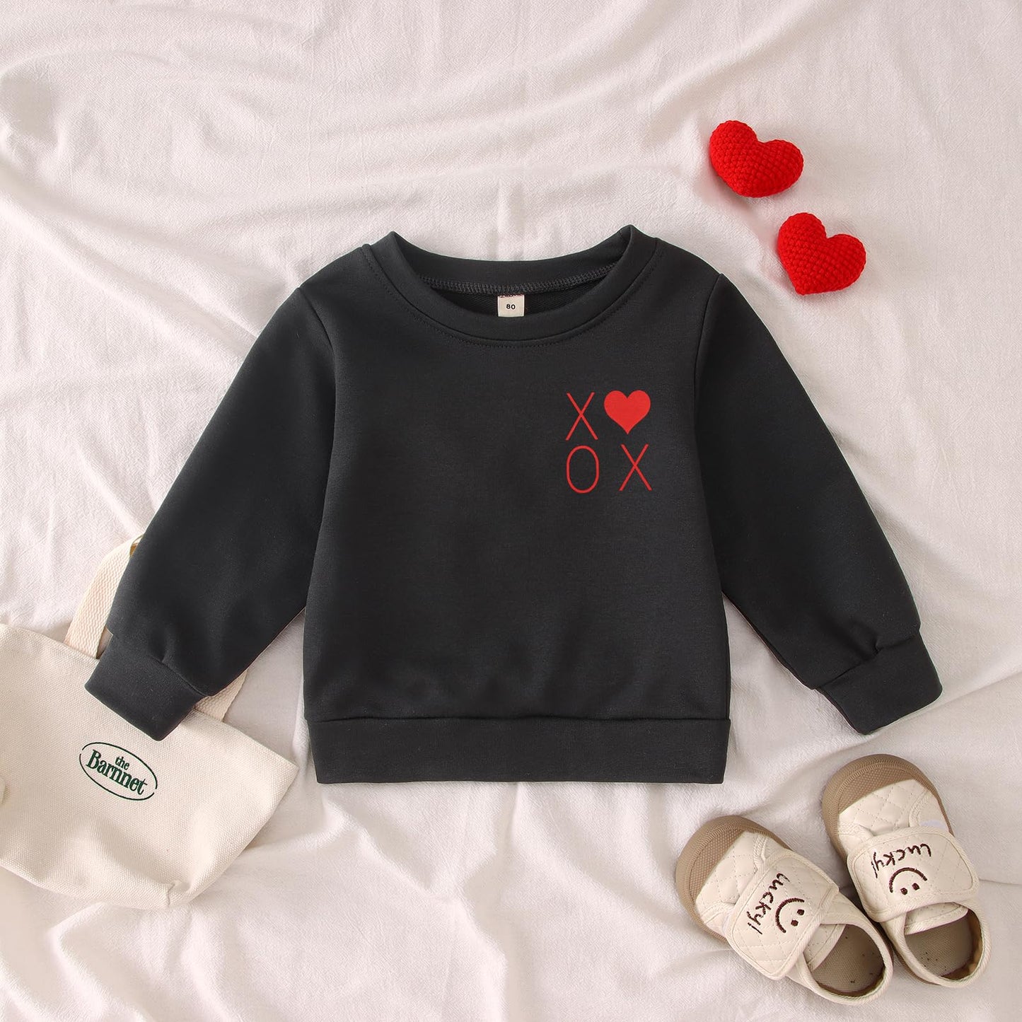 Gliglittr Toddler Baby Boy Valentines Day Sweatshirt Mr Steal Your Heart Long Sleeve Shirt Xoxo Crewneck Pullover Top Outfit (Bl