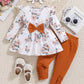 24 Month Girl Clothes 18 Months Toddler Girl Clothes Baby Girl Outfits Fall Cute Ruffle Flower Pants Set Infant Winter Clothes F