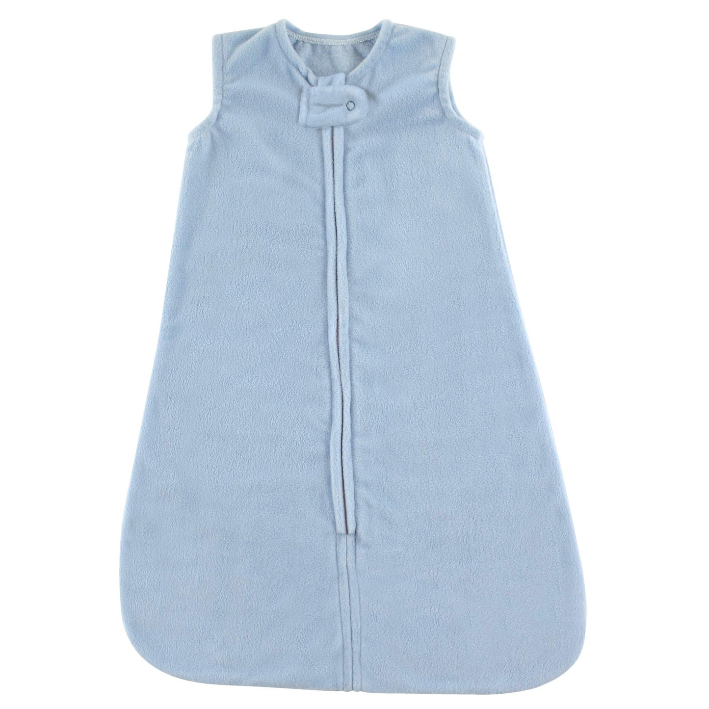 Hudson Baby Unisex Baby Plush Sleeping Bag, Sack, Blanket, Solid Light Blue Fleece, 12-18 Months