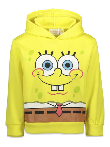 Nickelodeon Spongebob Squarepants Little Boys Fleece Pullover Hoodie Yellow 7-8