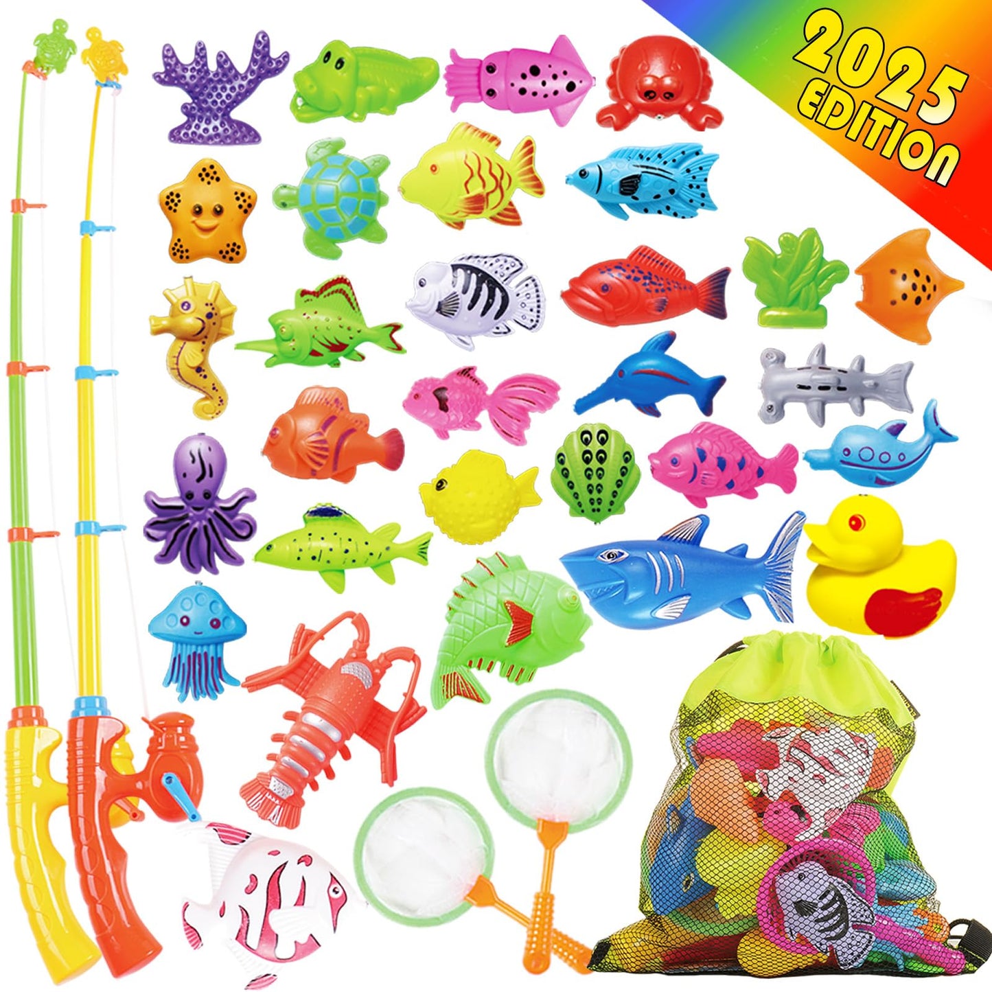 Goody King Magnetic Fishing Game Pool Toys for Kids - Outdoor Indoor Water Table Toys Carnival Party Water Bath Toy for Toddlers