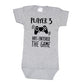 Bump And Beyond Designs Baby Boys Funny Gamer Pregnancy Announcement For Dad And Grandparents Gift Leotard Heather Grey, 0-3 Mon