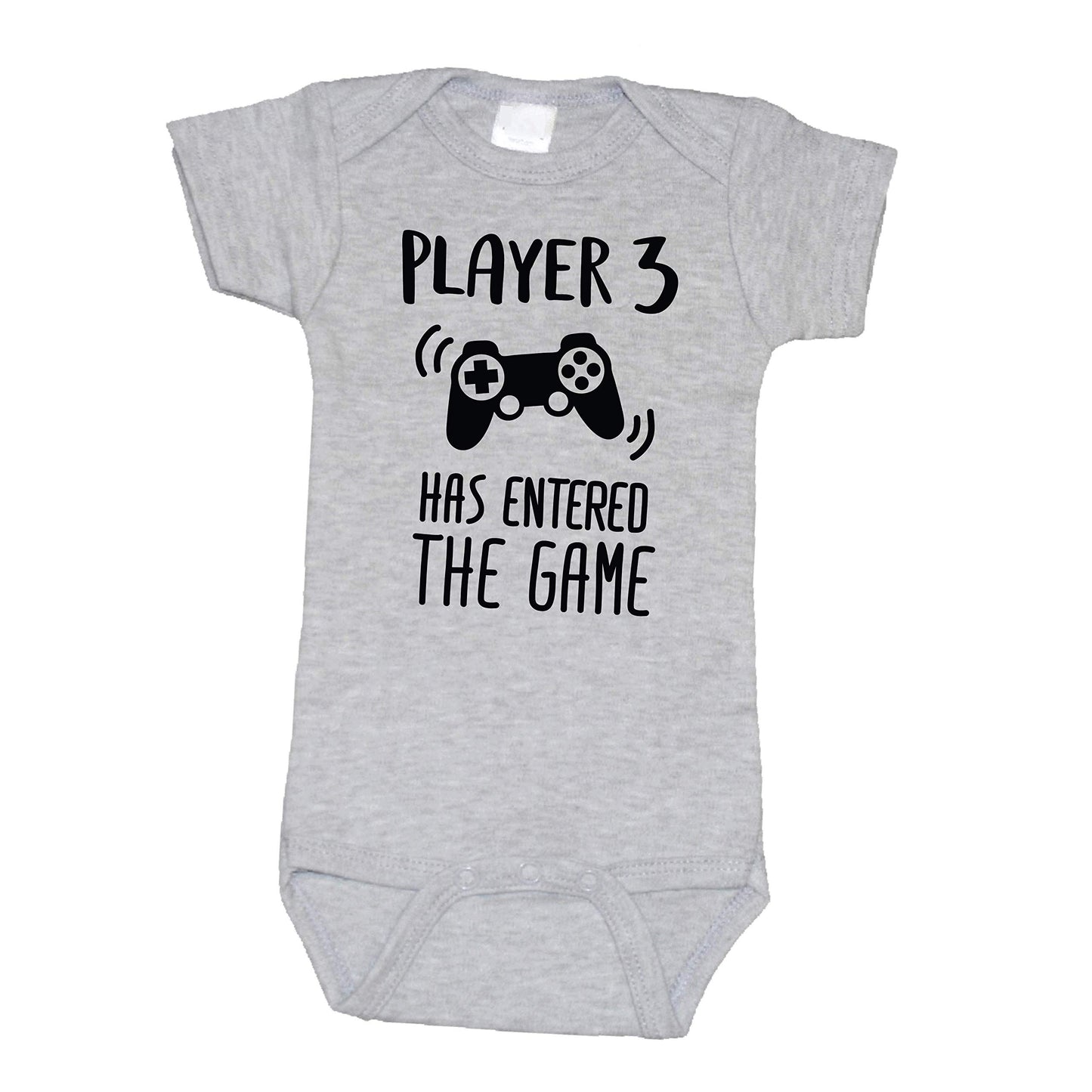 Bump And Beyond Designs Baby Boys Funny Gamer Pregnancy Announcement For Dad And Grandparents Gift Leotard Heather Grey, 0-3 Mon