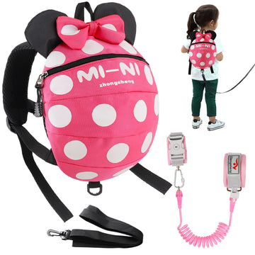 4 In 1 Toddler Harness Leash + Baby Anti Lost Wrist Link, Cute Child Safety Harness Tether, Child Walking Harness Wristband Assi