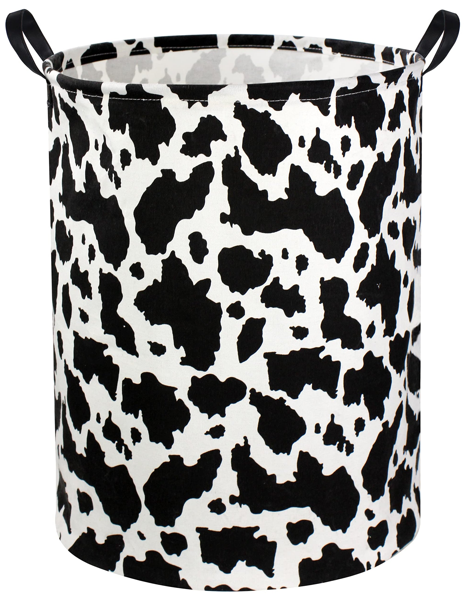 Ddbasket Cow Print Laundry Basket Baby Nursery Clothes Hamper Collapsible Toy Storage Bin Organizer With Handles For Kids,Boys A