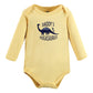 Hudson Baby Unisex Baby Cotton Long-Sleeve Bodysuits, Hugasaurus, 9-12 Months