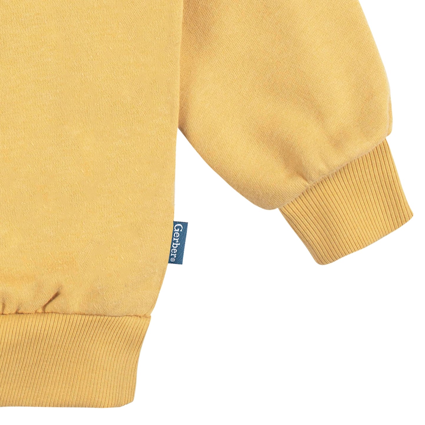 Gerber Baby Girls Toddler 2-Piece Fleece Sweatshirt And Jogger Set, Yellow Solid, 3T