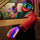 Halloween Mask Skeleton Gloves Set, Halloween Costumes Gifts For Men Women Boys Girls, 3 Modes Light Up Scary Led Mask With Led