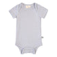 Kyte Baby Short Sleeve Unisex Baby Bodysuits, Rayon Made From Bamboo Material (3-6 Months, Storm)