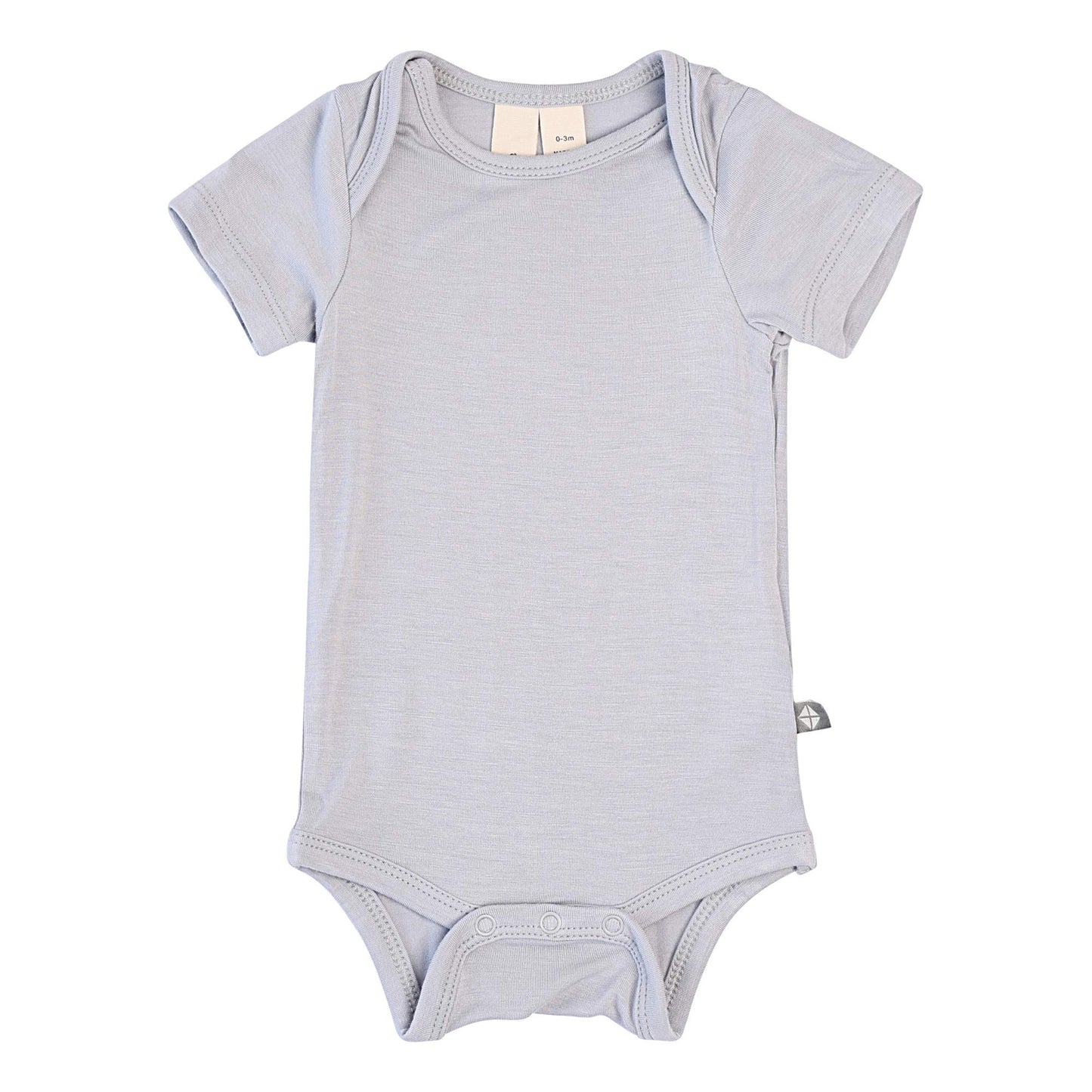 Kyte Baby Short Sleeve Unisex Baby Bodysuits, Rayon Made From Bamboo Material (3-6 Months, Storm)