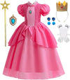 Syoimy Girls Pink Princess Dress Princess Costume For Kids Halloween Christmas Birthday Party Dress Up Costume 3T 4T