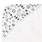 Honestbaby Unisex Baby 3-Piece Organic Cotton Hooded Towel & Washcloth Set Bandana, Pattern Play, One Size Us