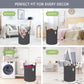 Bosroty Large Cotton Rope Laundry Hamper 65L, Baby Nursery Hamper With Handles, Woven Storage Basket For Living Room Bedroom, Ta