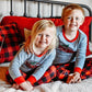 Iffei Matching Family Pajamas Sets Christmas Pj 'S Sleepwear Truck Print Top And Plaid Pants With Pocket 3-6 Months
