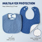 Poikshark 6-Pack Muslin Baby Bibs For Unisex Boys Girls, Solid Colors, Drooling And Teething Bibs For Infant, Newborn, Soft Cott
