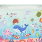 CLOCOR Rectangular Storage Basket Empty,Gift Basket,Waterproof Storage Bin with Handles,Room Decor(Under The Sea)