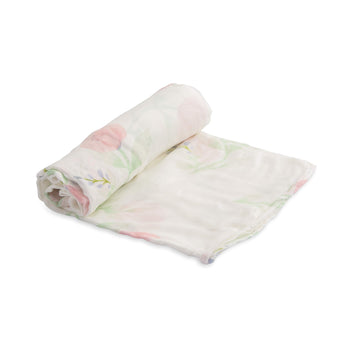 Little Unicorn Deluxe Swaddle | Single | 100% Rayon Muslin From Bamboo | Super Soft | Newborns And Infants | Large 47    X 47