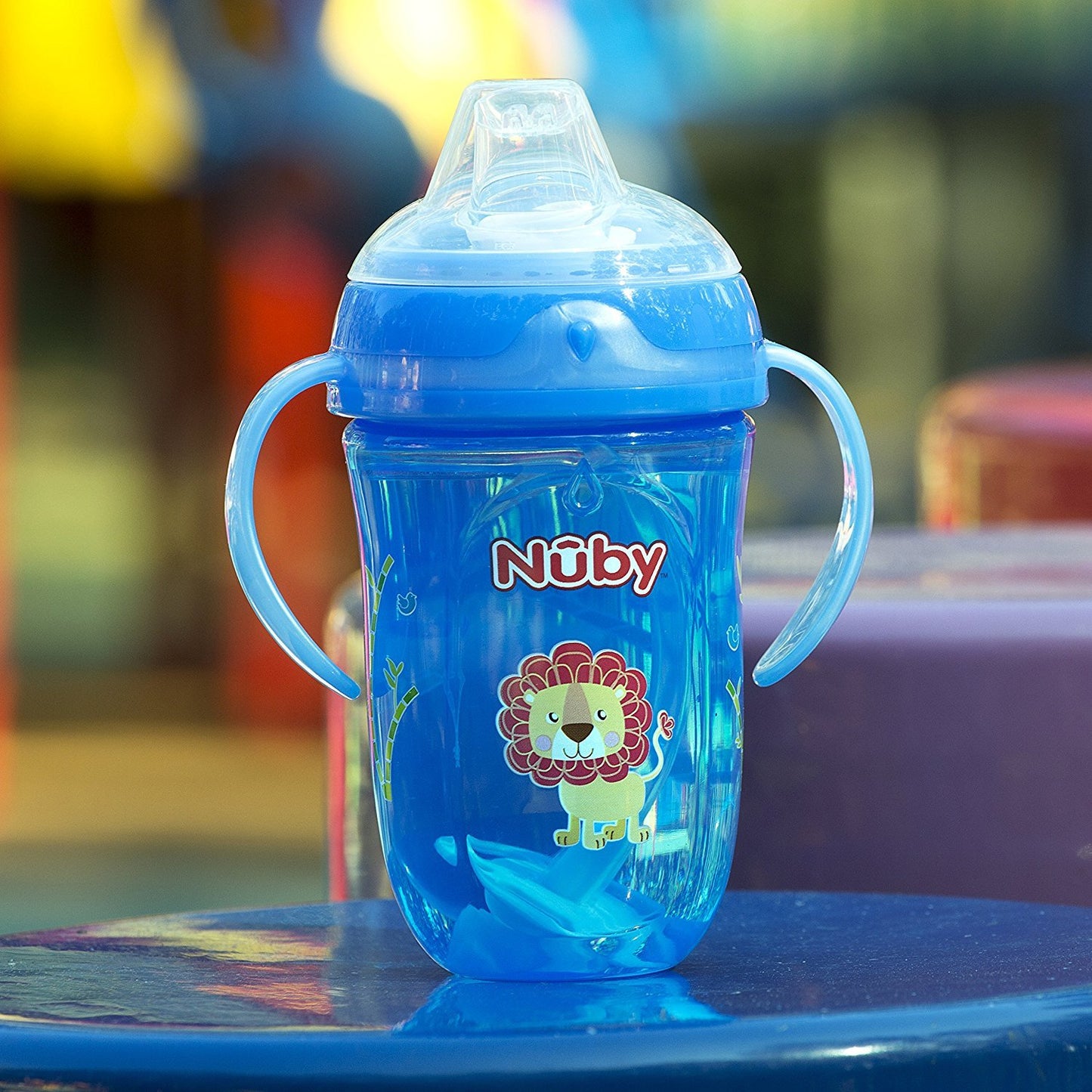 Nuby Comfort 360 Plus Trainer Two Handle Sippy Cup - (2-Pack) 9 Oz - 3+ Months - Blue