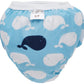 Kushies Baby Waterproof Training Pant, 22-29 Pounds, Blue Whales, Small