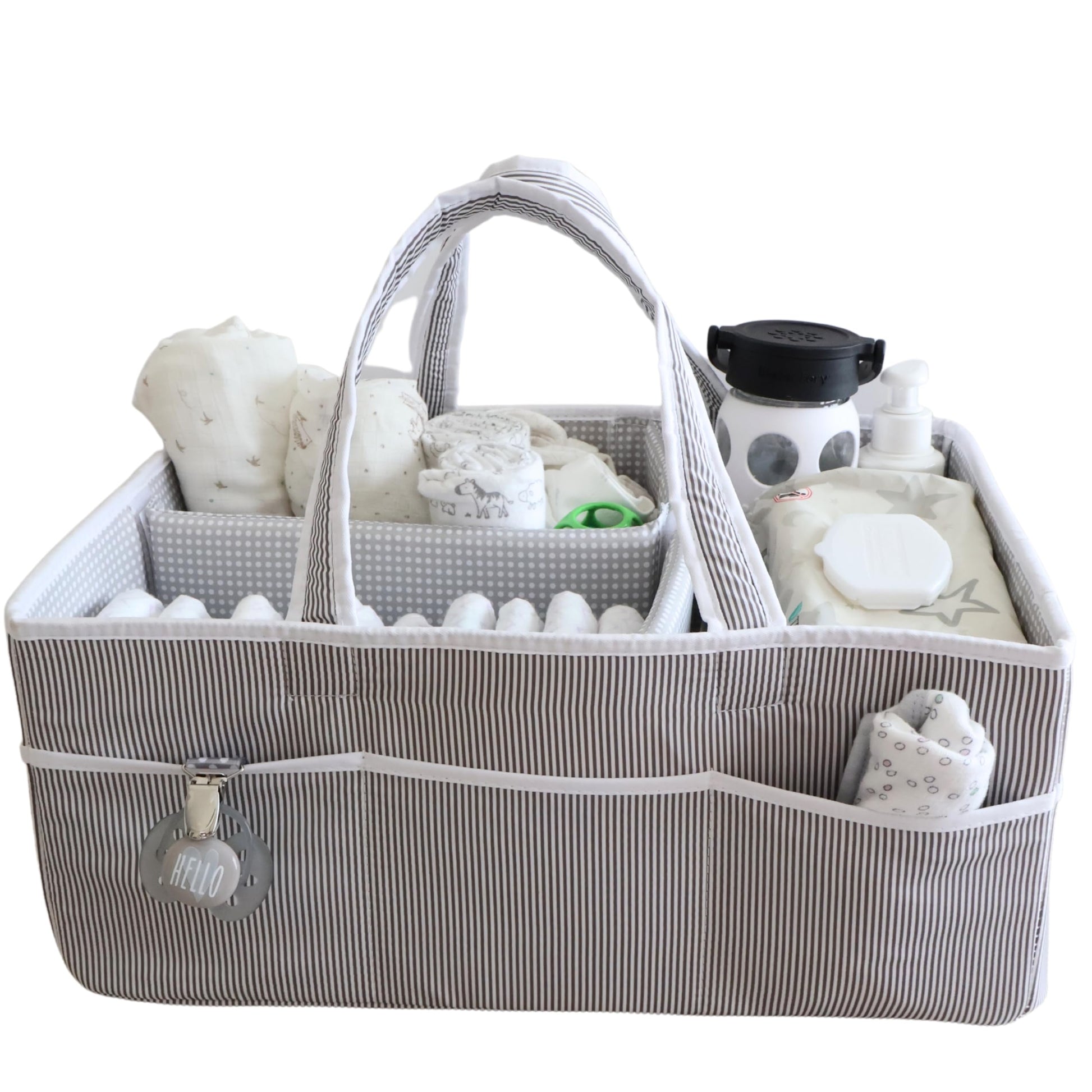 Lily Miles Baby Diaper Caddy - Organizer Tote Bag For Infant Boy Or Girl - Baby Shower Basket - Nursery Must Haves - Registry Fa