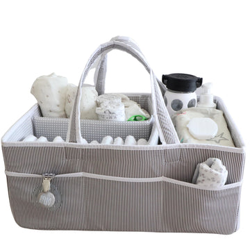 Lily Miles Baby Diaper Caddy - Organizer Tote Bag For Infant Boy Or Girl - Baby Shower Basket - Nursery Must Haves - Registry Fa