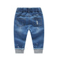 Kidscool Space Baby Ripped Jean,Toddler Elastic Waist Distressed Denim Pants,Light Blue,12-18 Months