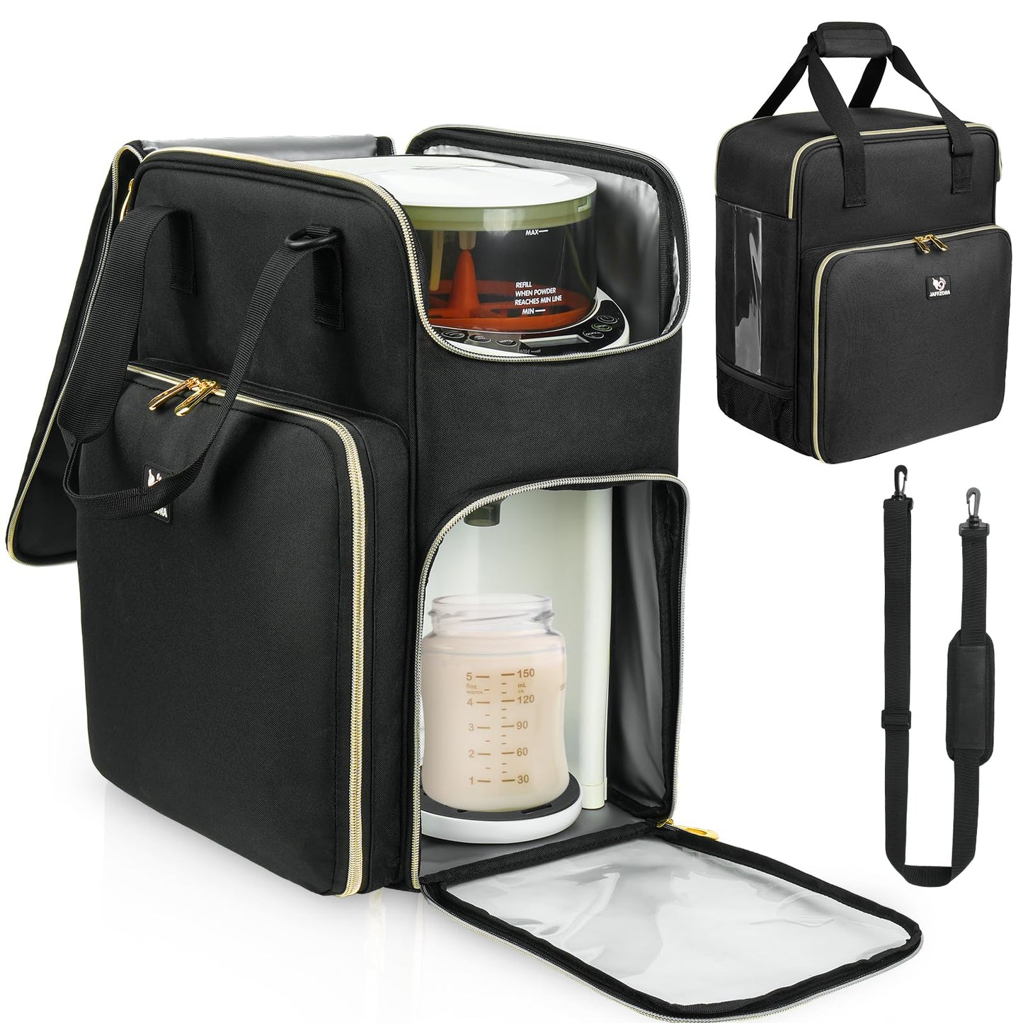 Jaffzora Carrying Case Compatible With Baby Brezza Formula Pro Advanced Formula Dispenser Machine, Insulated Baby Formula Mixer