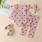 Fullfamous Infant Baby Girl Clothes Outfits,Fall Winter Romper Christmas Clothing Set 9-12 Months Pink Heart
