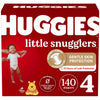 Baby Diapers Size 4 (22-37 lbs), 140ct, Huggies Little Snugglers
