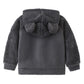Amiyan Bear Ears Shape Fleece Warm Hoodies Clothes Toddler Zip-Up Light Jacket Sweatshirt Outwear For Baby Boys (Gray, 1-2T)