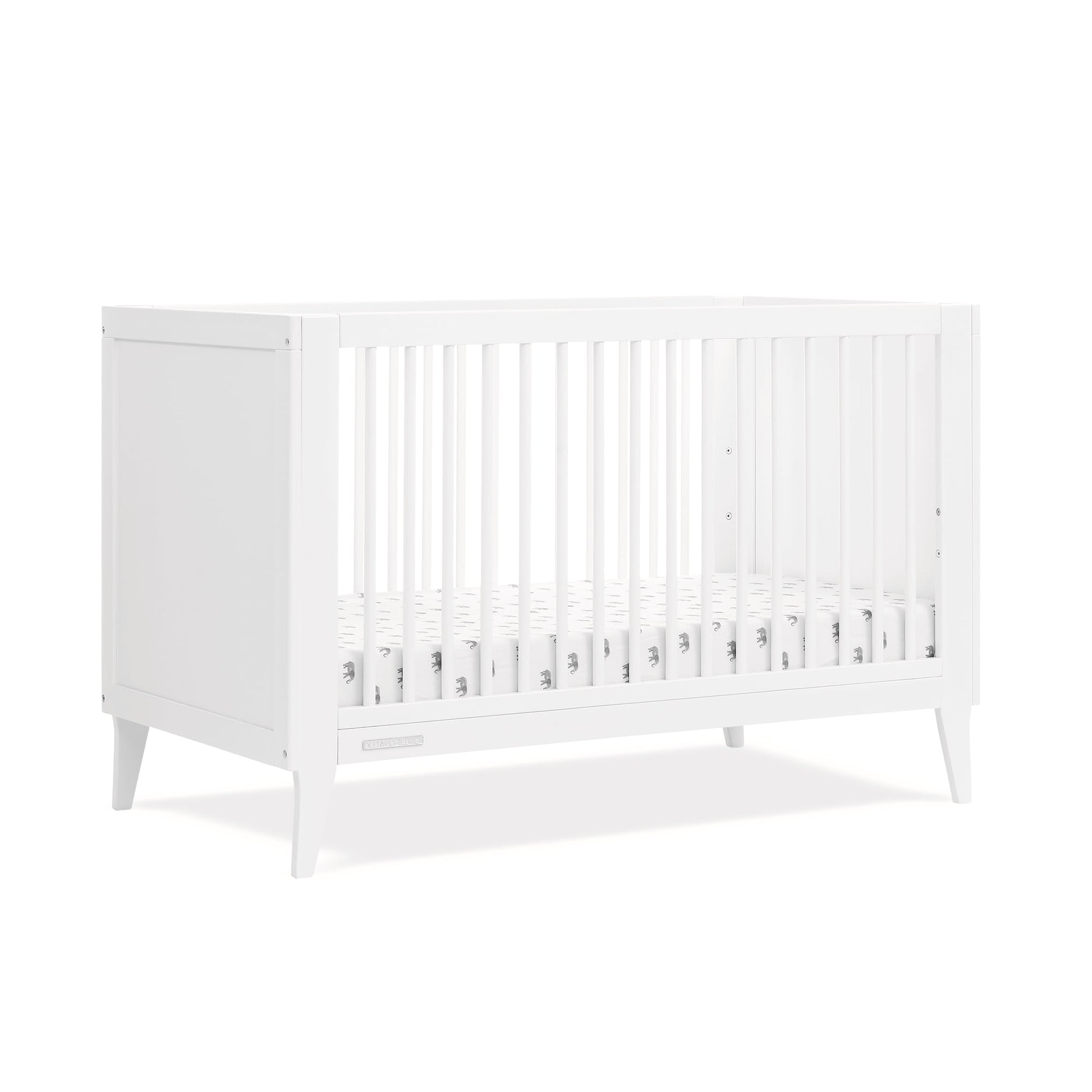 Delta Children Ollie 4-in-1 Convertible Crib - Greenguard Gold Certified, Bianca White