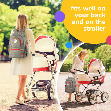 Baby Diaper Bag Backpack With Ykk Zippers For Girls And Boys, Large Waterproof Diaper Backpack Organizer With Stroller Straps,Ba