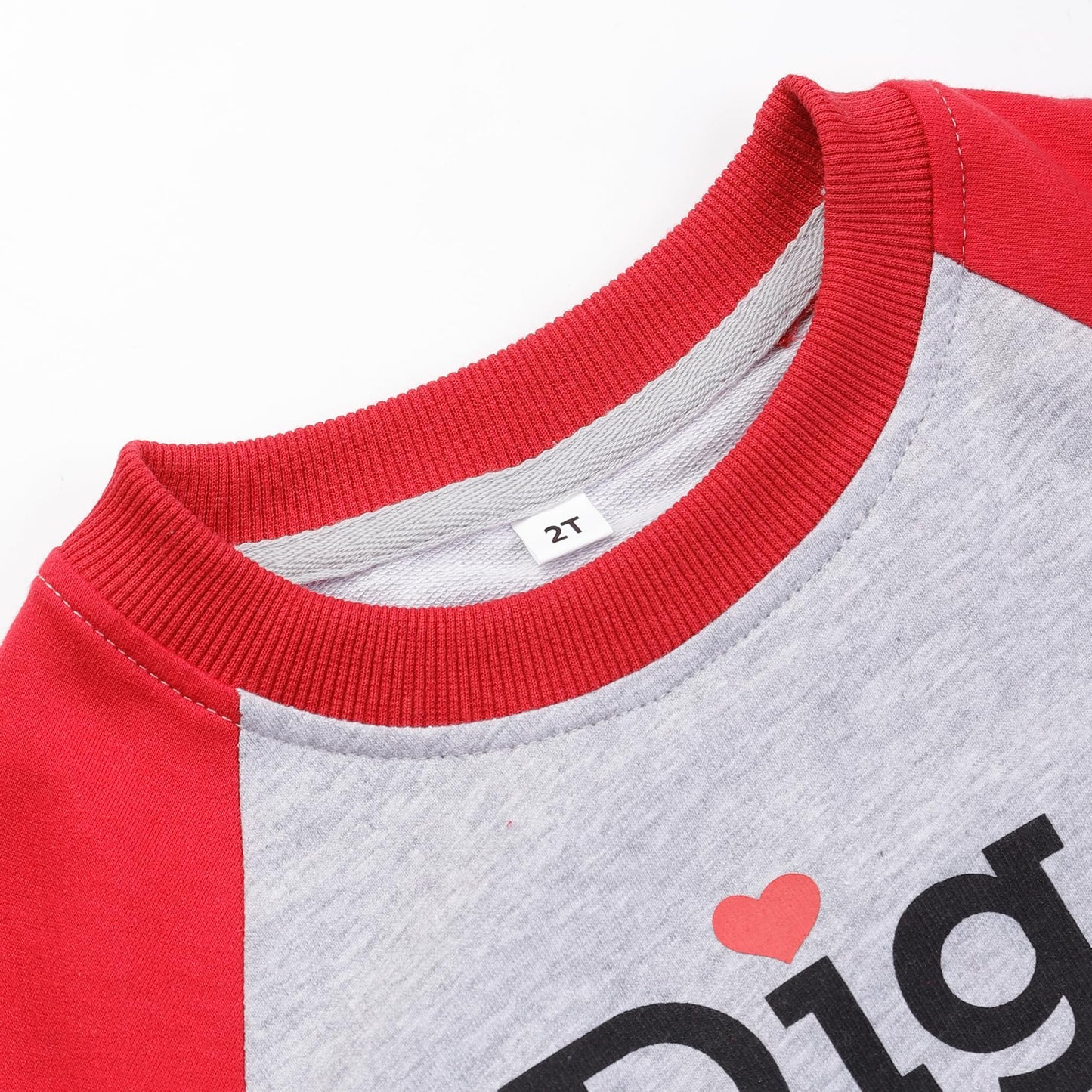 Akyzic Boys Valentines Day Clothes Toddler Heart Shirt Love Sweatshirt Toddler Boy Truck & Bulldozers Raglan Long Sleeve Pullove