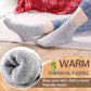 Kids Merino Wool Socks Boys Girls Hiking Boot Winter Thermal Warm Cozy Soft Toddler Thick Crew Socks 6 Pairs (6 Pairs Solid Colo