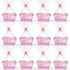 SiliFine 12 Sets Small Basket for Gift Empty 5.1 x 6.5 Inch Baby Shower Baskets with Handles Wrap Bags Bow Ribbons Empty Decorat