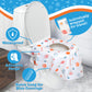 Potty Shields Toilet Seat Covers Disposable (12 Pack, Sports) - Xl Waterproof Toilet Cover For Toddlers, Kids & Adults - Portabl