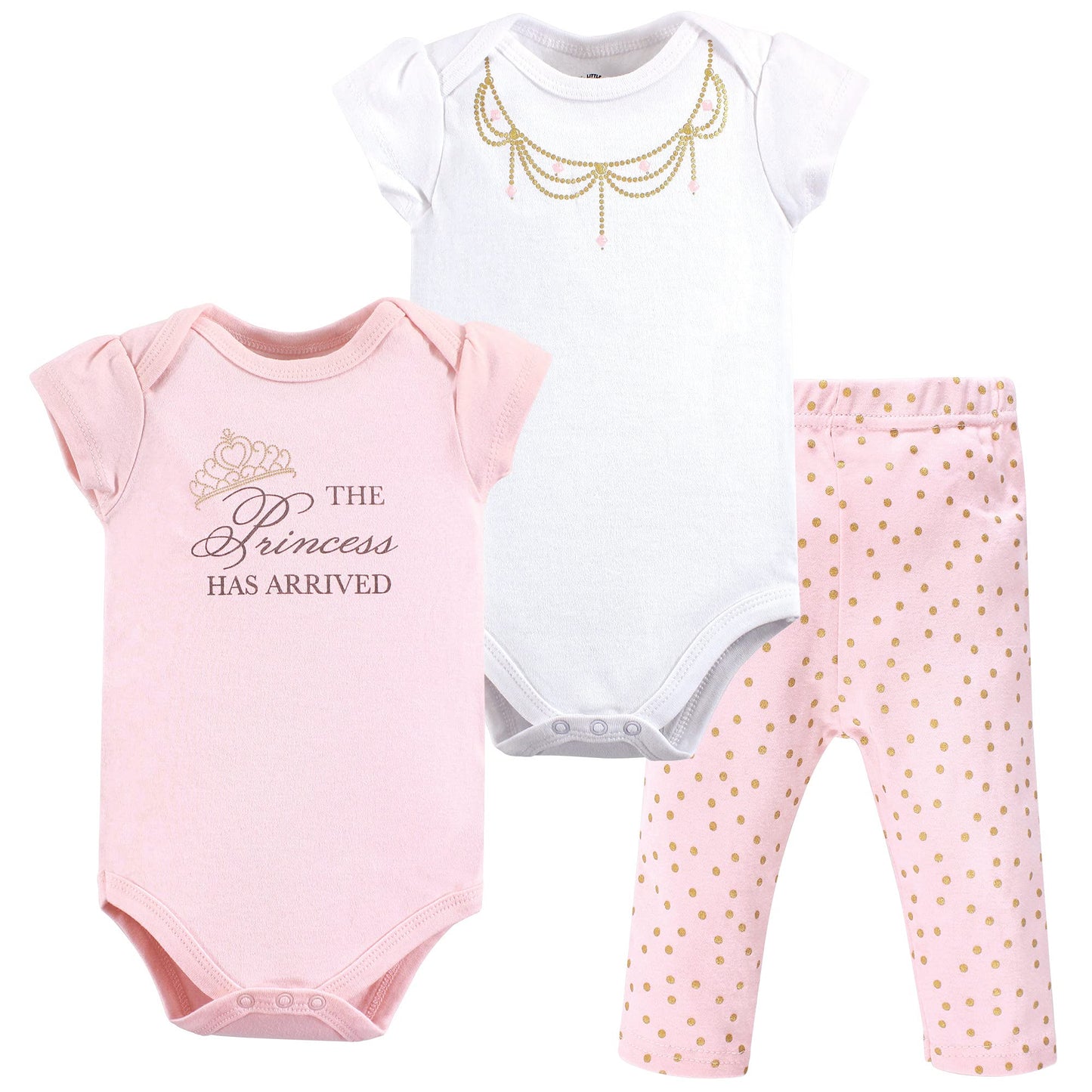 Little Treasure Bodysuit And Pants Set, 3-Piece Set, Princess, 9-12 Months