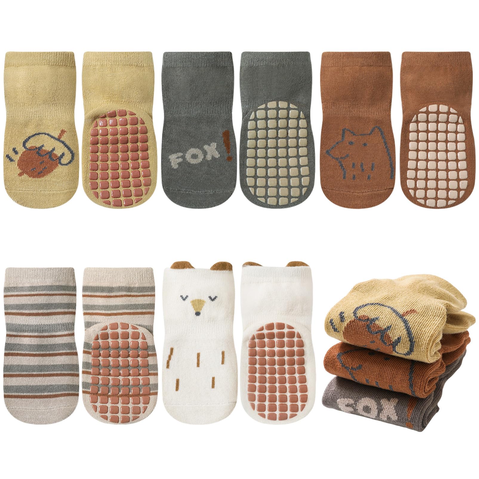 Outfit Spring NonSlip Baby Socks, Winter Autumn Girl Boy Socks, Small Cotton Socks With Grip, Unisex Newborn Sports Animals Soc