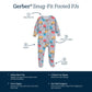 Gerber Unisex Baby Toddler Buttery Soft Snug Fit Footed Pajamas With Viscose Made From Eucalyptus, Construction, 18 Months