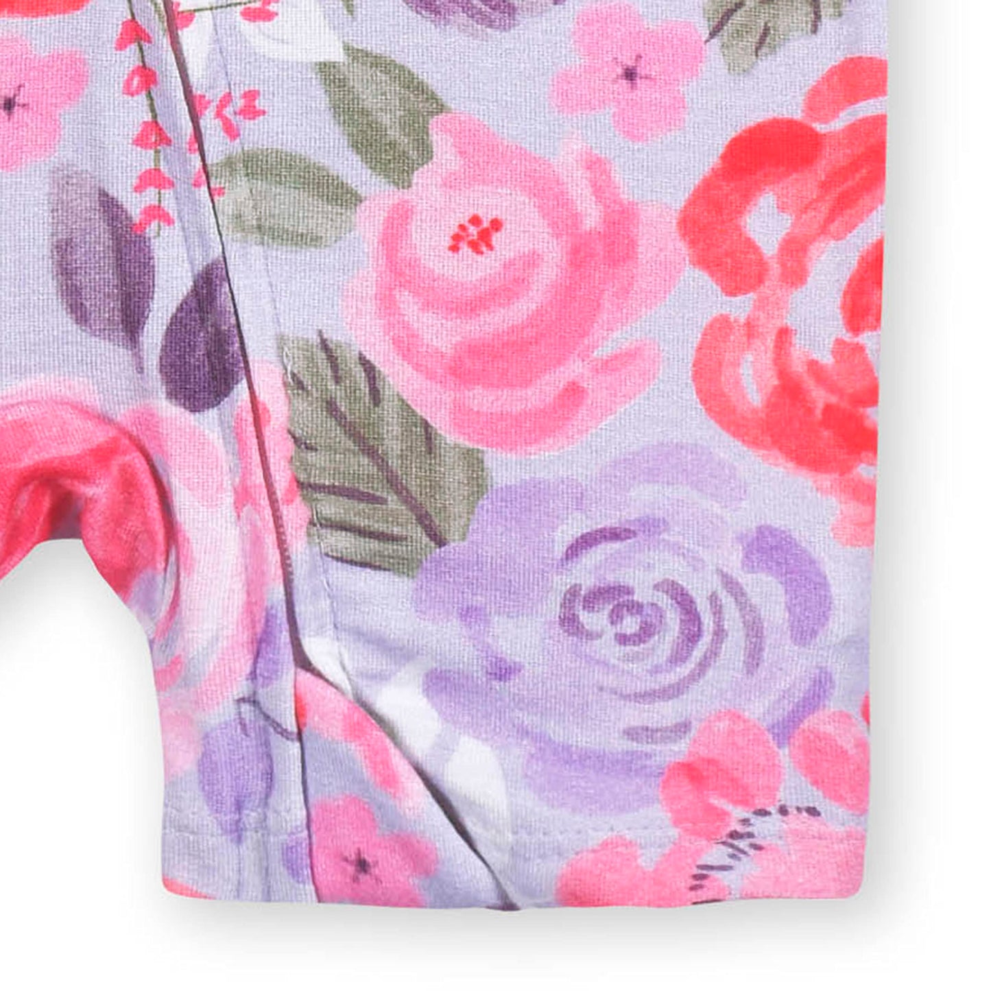 Gerber Unisex Baby Buttery Soft Short Sleeve Romper With Viscose Made From Eucalyptus, Lilac Garden, 12 Months