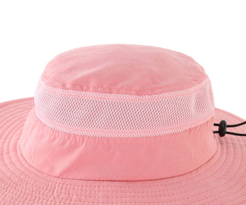 Connectyle Little Girls Sun Hat Uv Protection Beach Hat For Toddler Girls Breathable Bucket Hat For Summer Upf 50+ Baby Pink
