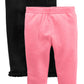 Simple Joys By Carter'S Baby Girls' 4-Pack Pant, Black/Grey Hearts/Pink/White Floral, Newborn