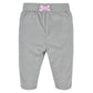 Gerber Baby Girls' 4-Pack Microfleece Pants, Pink/Gray/Black, Newborn