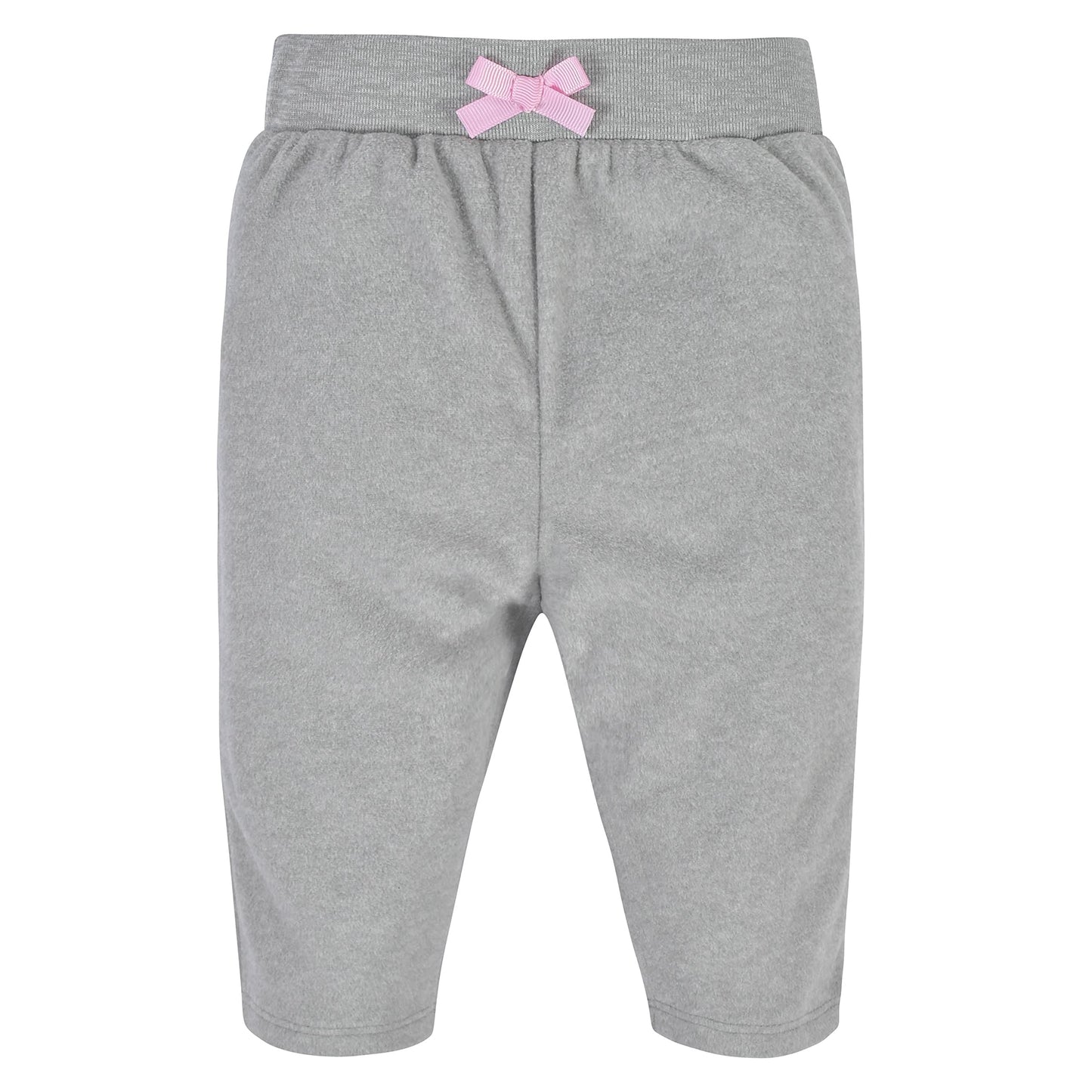 Gerber Baby Girls' 4-Pack Microfleece Pants, Pink/Gray/Black, 18 Months