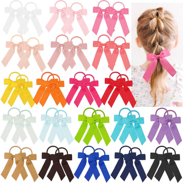 Yxiang Ponytail Bow For Girls, Baby Hair Ties With Bows Pigtail Bow Ponytail Holder For Toddler Girl School Kids