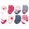 Hudson Baby Unisex Baby Cotton Rich Newborn And Terry Socks, Pink Strawberry, 0-6 Months